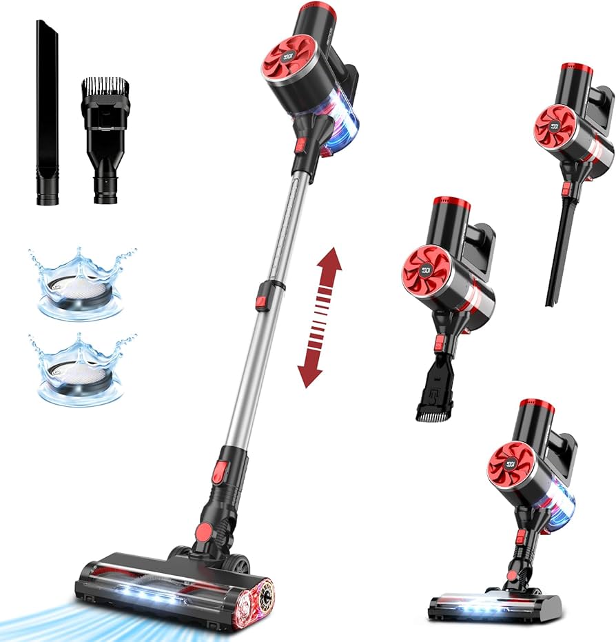 Amazon | 掃除機 コードレス 自立可能 25000pa 電量ディスプレイ