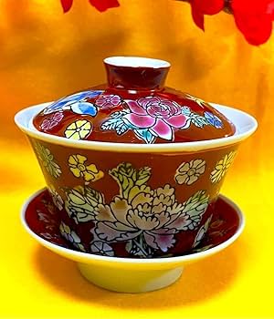 Amazon.co.jp: 《中国 景徳鎮》豪華！中国茶器「蓋碗」(蓋付き茶杯&茶