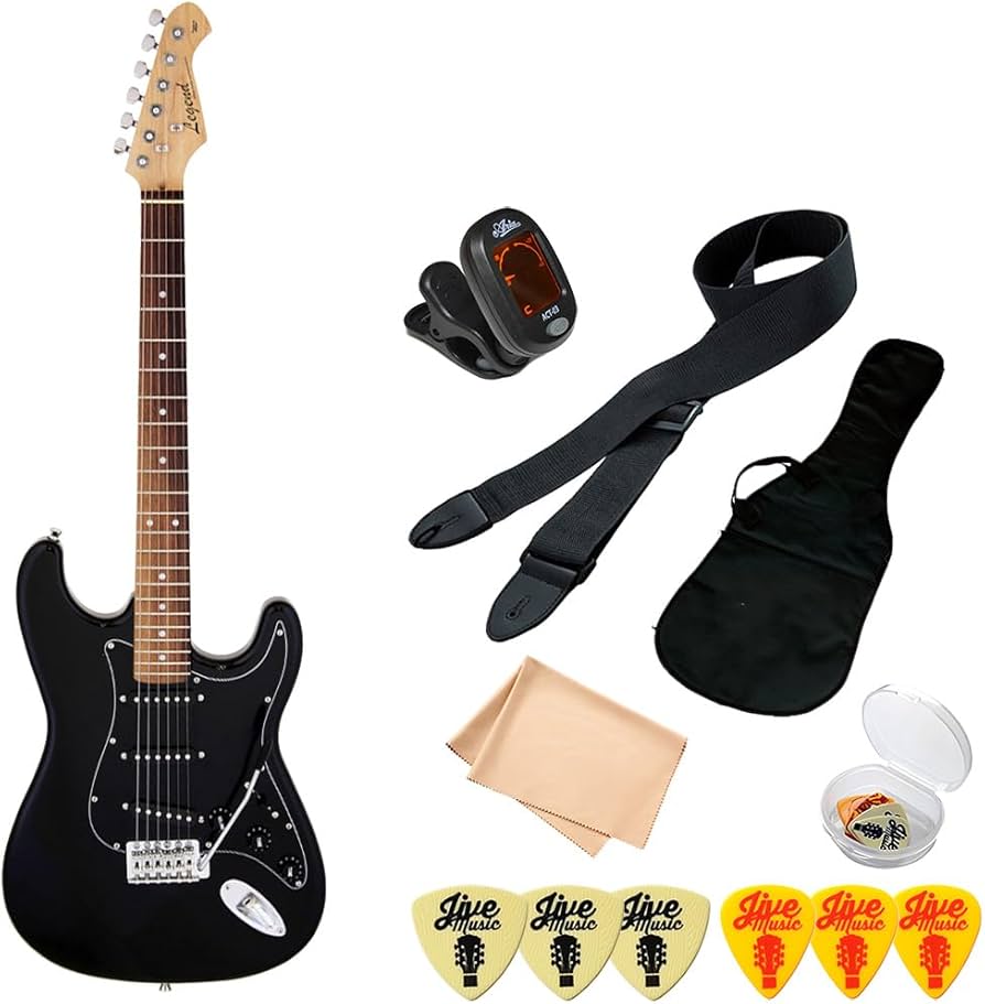 Amazon | エレキギター 初心者セット 7点 Legend LST-Z B-BK ストラト