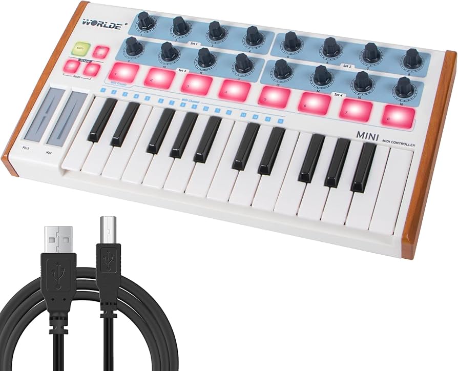 Amazon.com: Midi Controller,lotmusic Worlde TUNA PANDA MINI 25