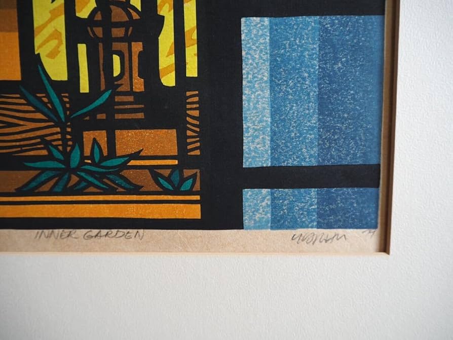 クリストンカーフ 祇園 木版画 サイン付き クリストンカーフ 祇園 木