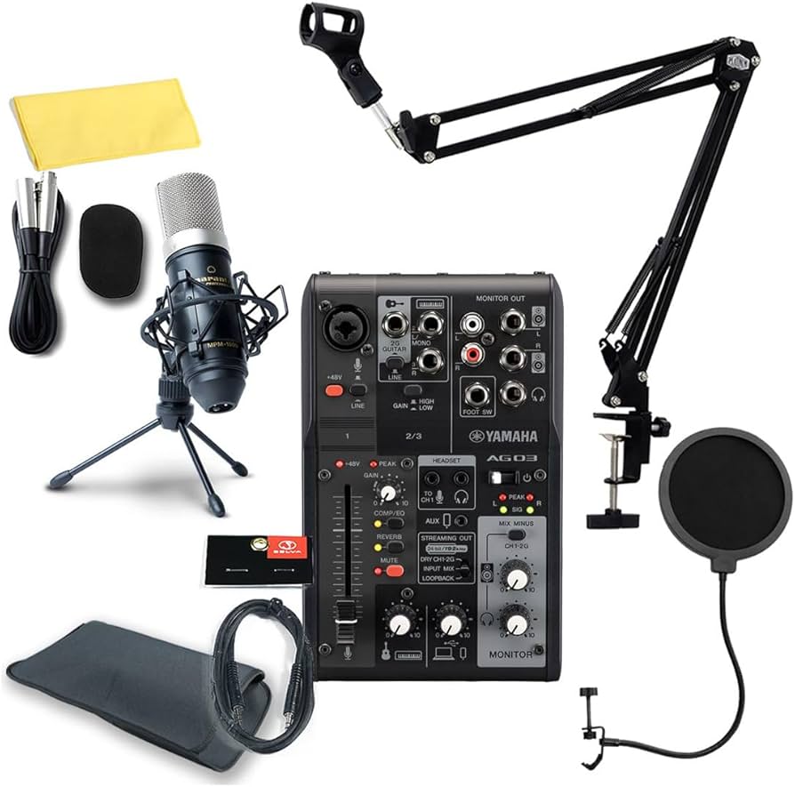 Amazon.co.jp: YAMAHA / AG03MK2 BLACK PCユーザー向け 配信/DTMセット