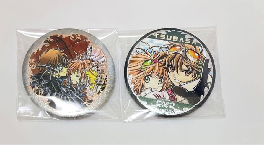 CLAMP展 CLAMP ツバサ ツバサクロニクル 黒鋼 缶バッジ A B CLAMP