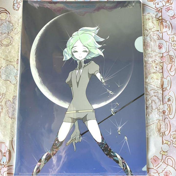 残り1点限り！フォスフォフィライト イラスト入り複製ミニ色紙 「宝石