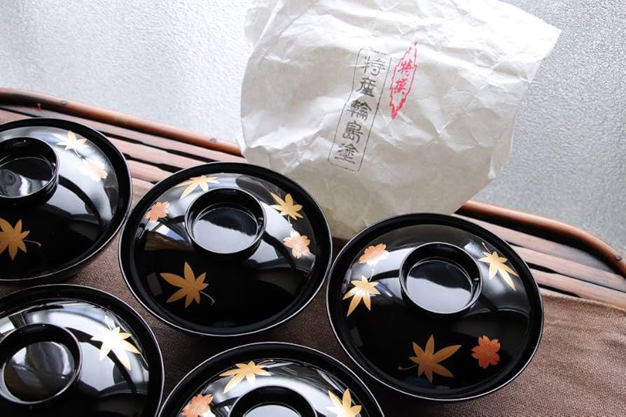 最終価格(9日迄) 輪島塗 沈金蒔絵吸物椀14客 大正3年 時代物