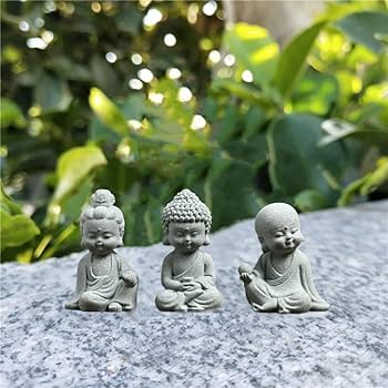 Amazon.co.jp: Yuzhiye 仏像 置物 お地蔵さん 観音菩薩 釈迦如来 3個