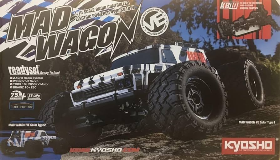 美品 ラジコン 京商 モンスタートラック マッドワゴンVE センターデフ