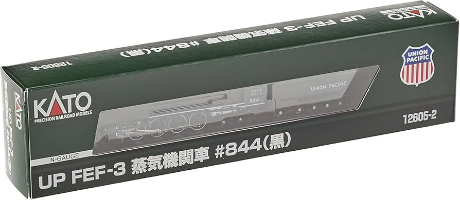 Amazon.com: 12605-2 UP FEF-3 Steam Locomotive #844 (Black) : Arts