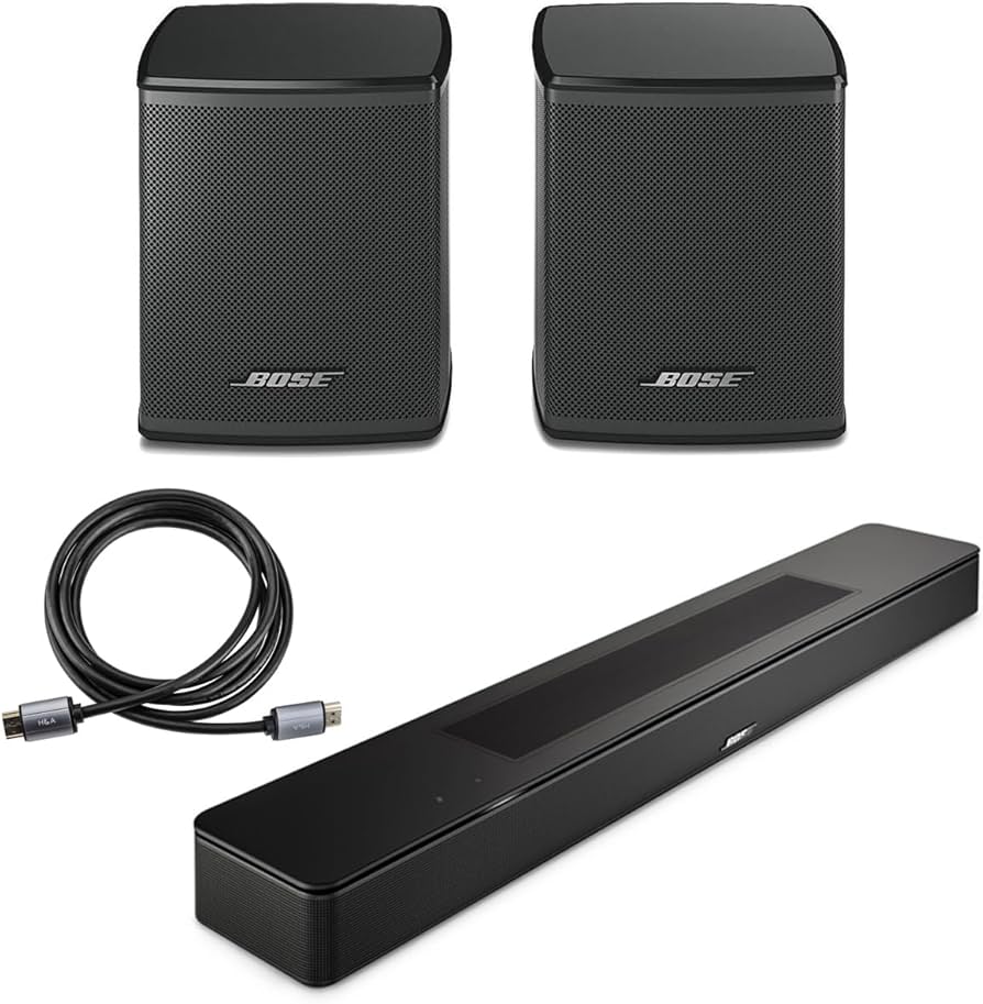 Amazon.com: Bose Smart Soundbar, Black, Bundle with 2x Wireless