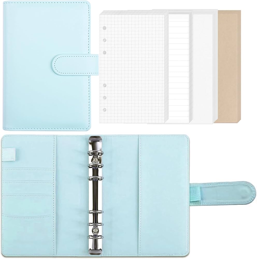 Amazon.co.jp: Sitengle A6 バインダー 6穴 予算バインダー PUレザー