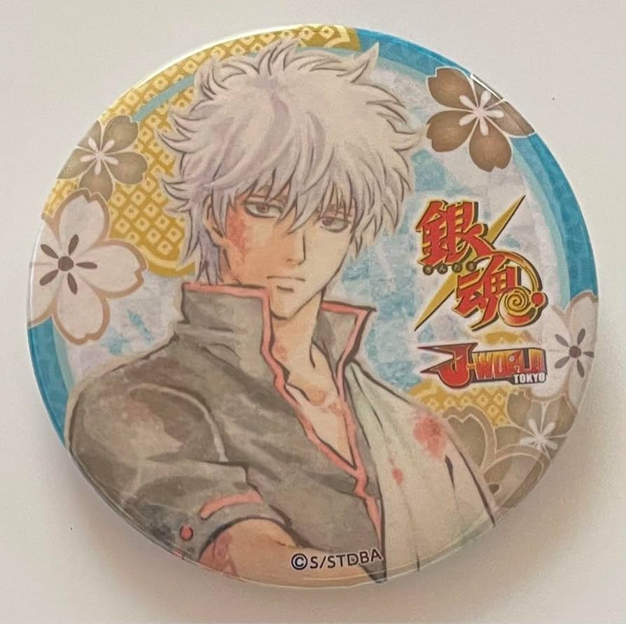 超激レア 銀魂 j-world 坂田銀時 缶バッジ 銀魂 希少 坂田銀時 J-world