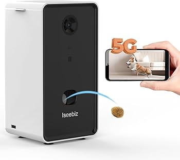 Amazon | Iseebiz 5G ドッグカメラ ペットカメラ 自動給餌器 飛び出す