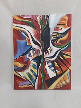 静物画 油絵 岡本太郎 炎上 F6 額付き 手描き 肉筆 静物画 油絵 岡本