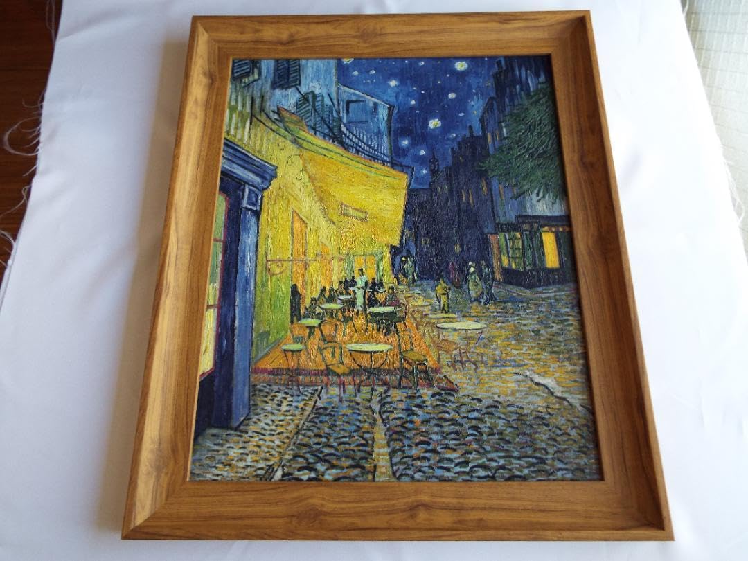 ゴッホ模写 油絵額縁付き 30×40cm名画インテリア 絵画 カフェテラスの