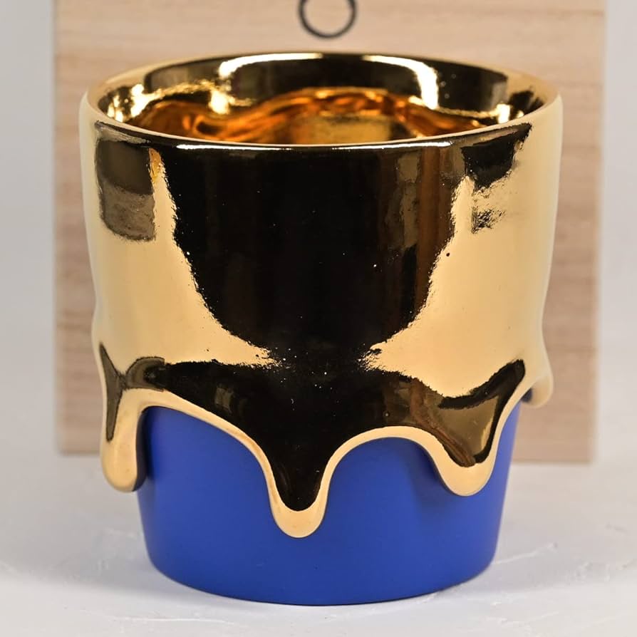 桑田卓郎 メタル ゴールド ブルー ぐい呑 桑田卓郎 メタル ゴールド