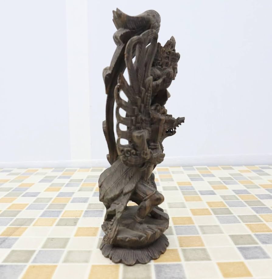 バリ島 インドネシア 木彫 ガルーダ 面 壁飾 C 8630 バリ島