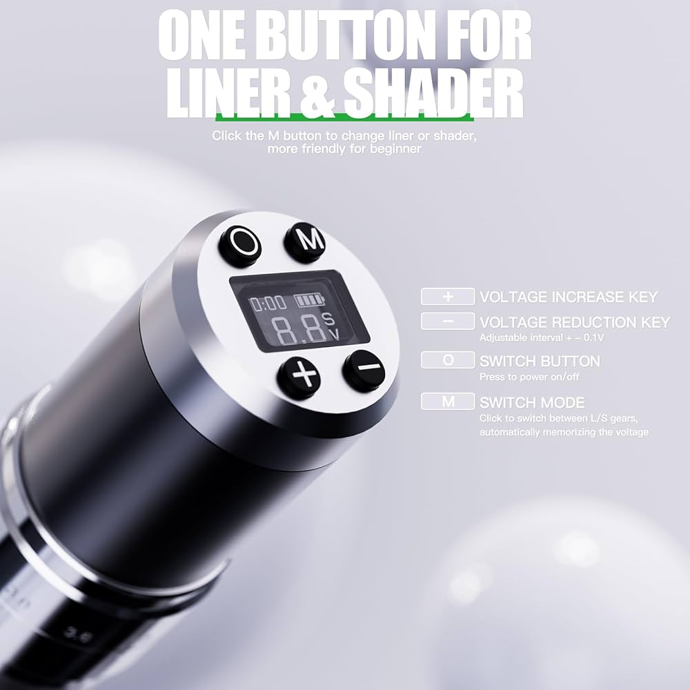 Amazon.com: Dragonhawk Wireless Tattoo Gun Machine 2 Batteries