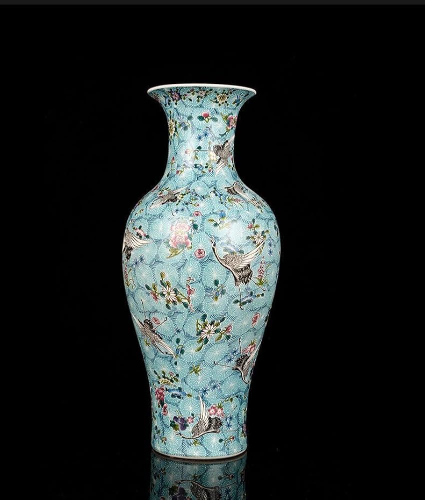 清雍正緑地粉彩龍鳳紋茶蓋缶 景徳鎮 陶磁器 装飾品 現代工芸品美術品