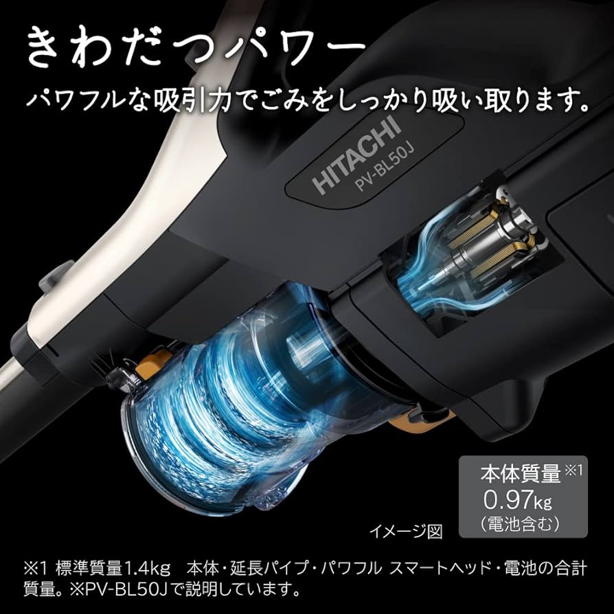 Amazon | 日立(HITACHI) 掃除機 パワかる コードレス スティック
