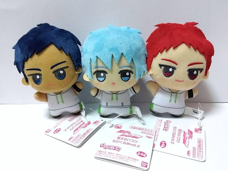 Amazon.co.jp: 黒バス ちびぐるみ Vol 1 3種 赤司 黒子 青峰 セット