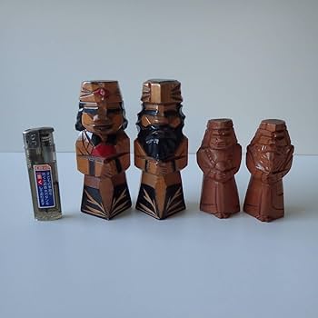 Amazon | アイヌ木彫り人形夫婦ペア2セットニポポ人形北海道民芸品