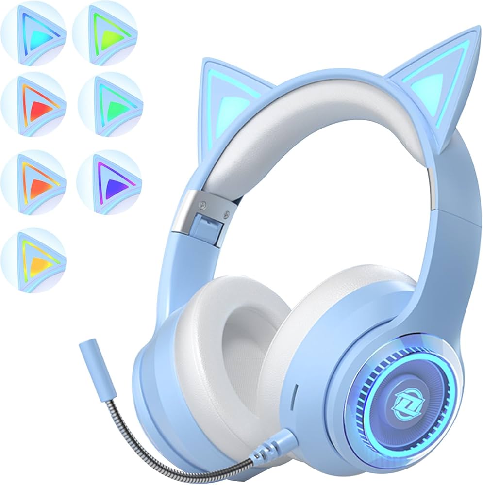 Amazon.co.jp: Bluetooth5.3 猫耳ヘッドホン オーバーイヤーヘッドホン