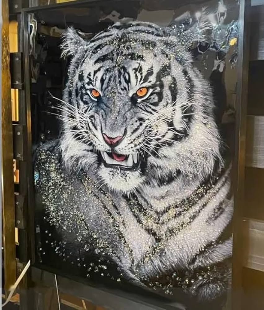 アートフレーム トラ/タイガー/虎 絵画 クリスタルピクチャー