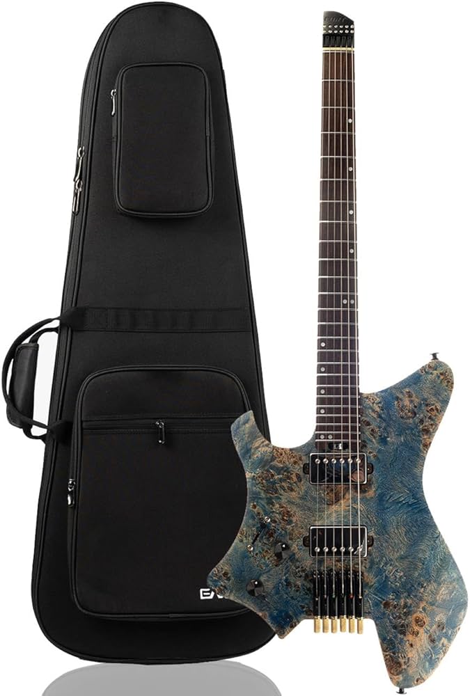 Amazon | EART GW2L ヘッドレス・エレクトリック・ギター - ロース