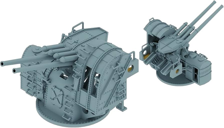 1/350 日本海軍 89式12.7cm高角砲 エッチング 4個入り ×3