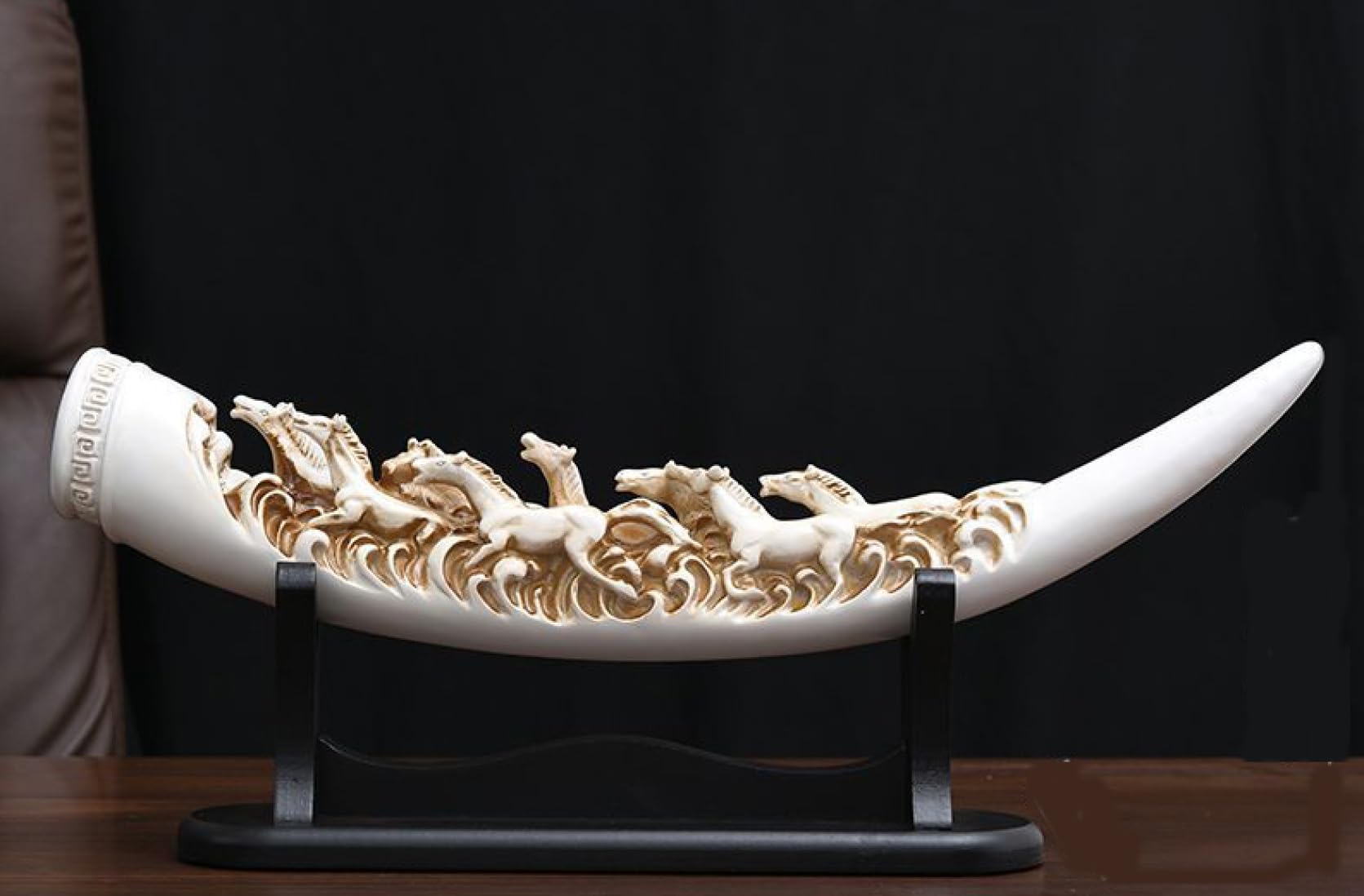 象牙風 龍精密細工 置物 鑑賞用 ヴィンテージ 象牙風 龍精密細工 置物