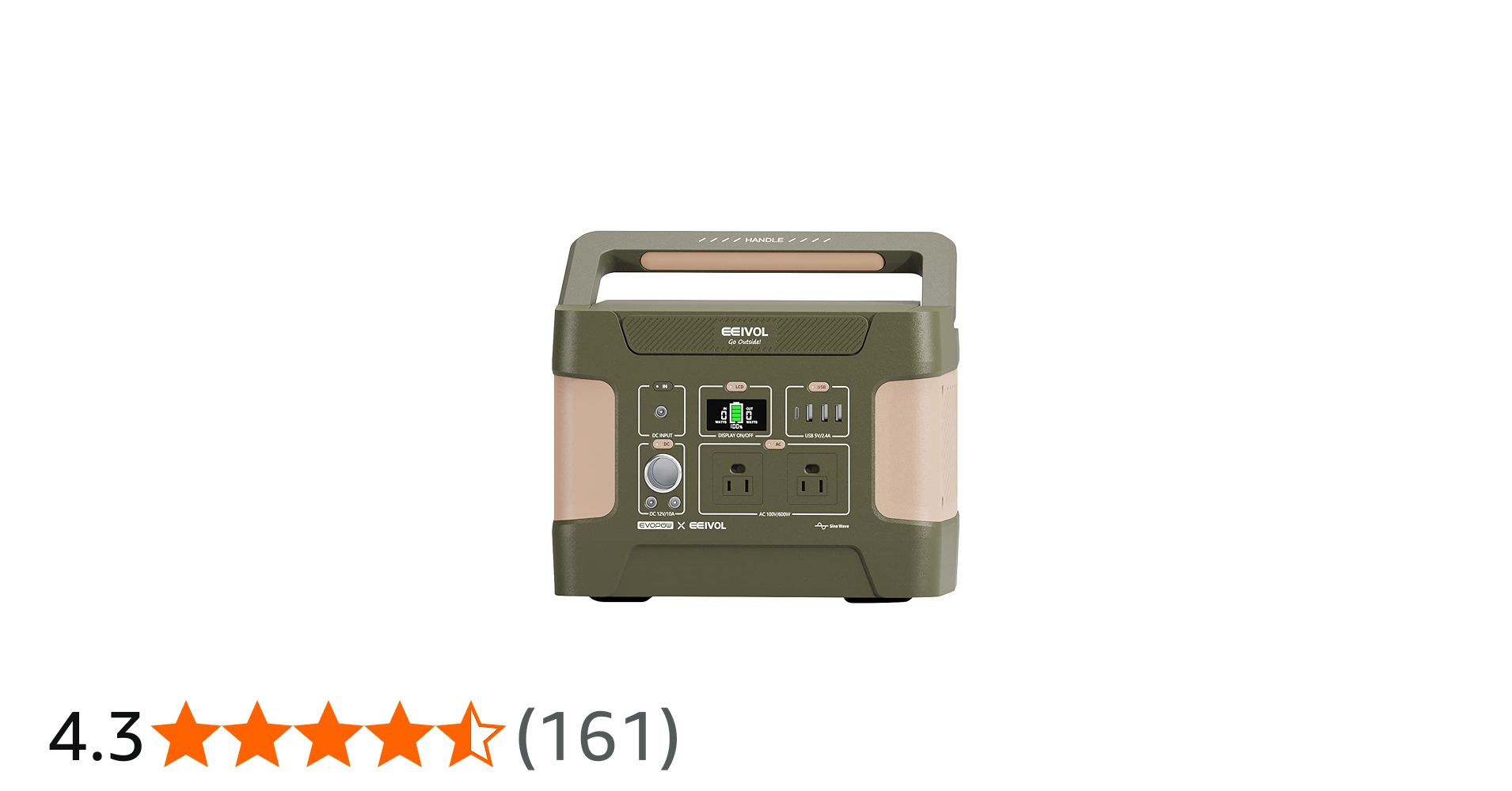 Amazon.co.jp: EEIVOL ポータブル電源 リン酸鉄リチウム 515Wh