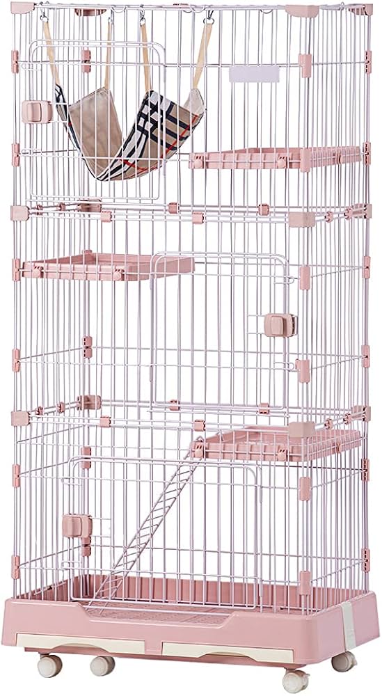 Amazon | Purlove キャットケージ 3段 猫 ケージ ハンモック付 引出し