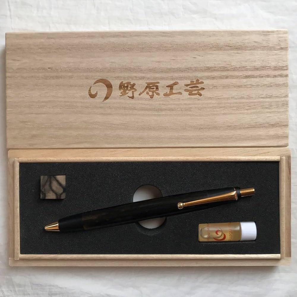 特上黒柿のボールペン・ロータリー 新品未使用 特上黒柿のボールペン