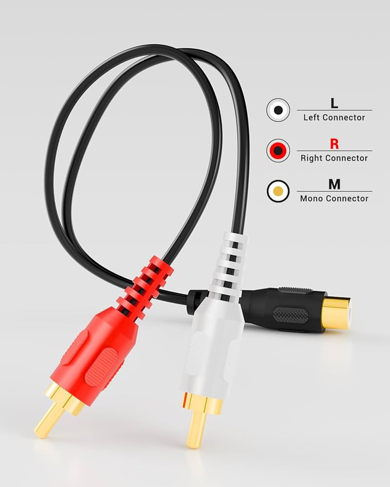 Amazon.com: VCELINK RCA Splitter 1 Female to 2 Male (8 Inch