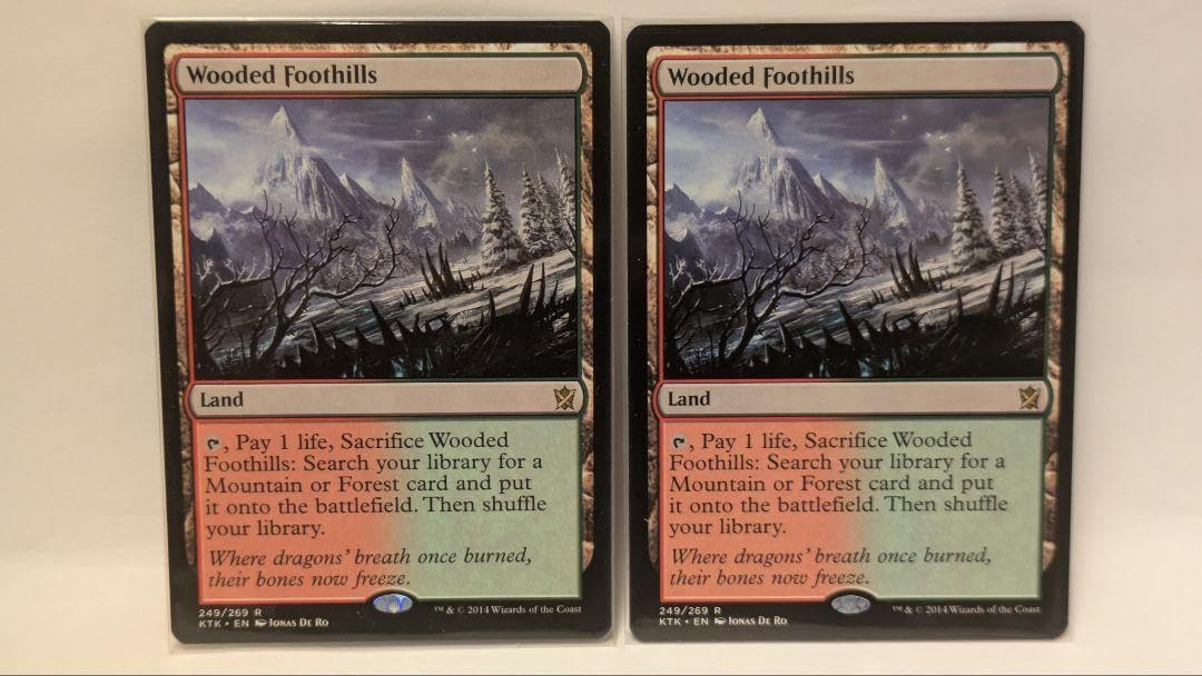 MTG Wooded Foothills 樹木茂る山麓 英語版 4枚セット MTG Wooded
