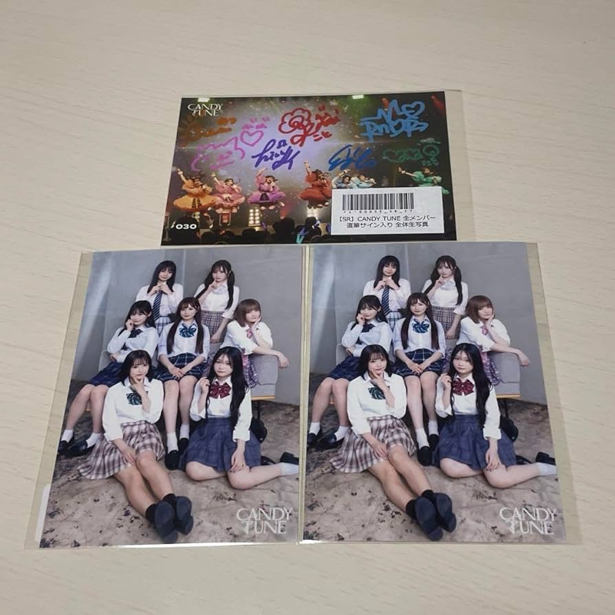 CANDYTUNE メンバー全員 直筆サイン入り生写真 CANDY TUNE 生写真 全員