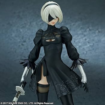 2B フィギュア 黒衣装 刀付き 1/6 シームレス｜2B風可動フィギュア 黒衣装