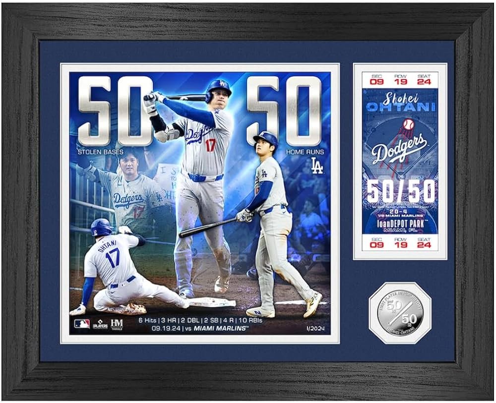 輸入品MLB公式 大谷翔平 50/50 記念コイン 限定 シリアルナンバー入り