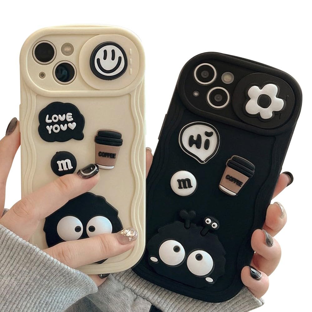 Amazon.co.jp: 可愛い 3D まっくろくろすけ スマホケース iPhone 16 用