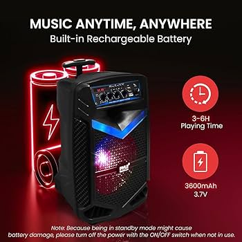 Amazon.co.jp: 【Pyle 400W Bluetooth付き ワイヤレス スピーカー