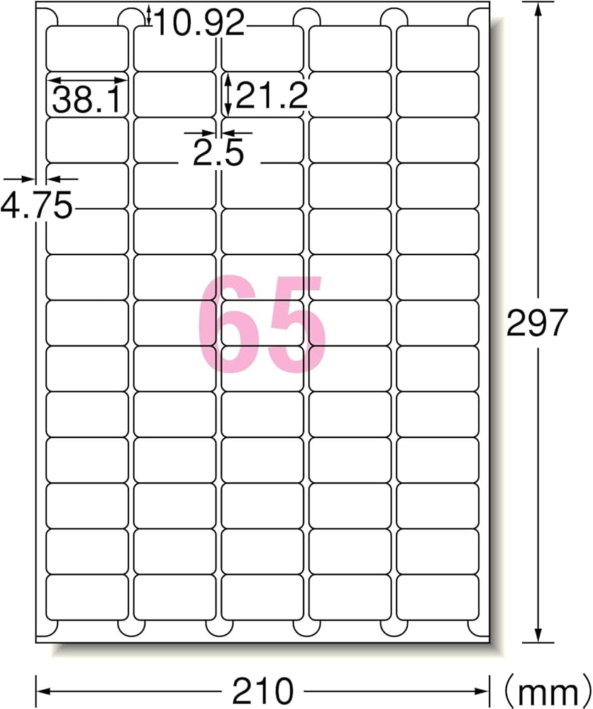 Amazon.co.jp: エーワン ラベルシール 73265 プリンタ兼用 四辺余白付