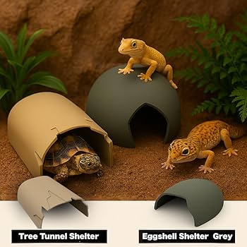 Amazon | 爬虫類シェルター 木の洞窟型【Lサイズ】両生類用シェルター