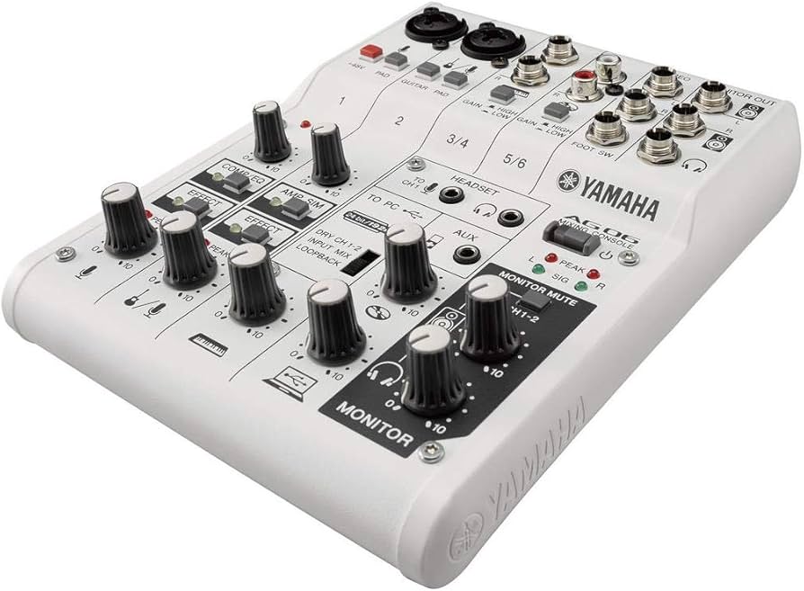 Amazon | Yamaha AG06 6-Channel Mixer / 2 Microphone | ミキサー