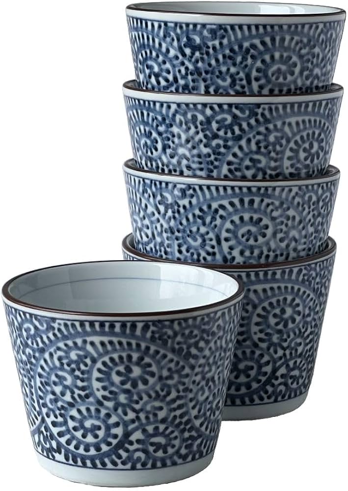 Amazon｜風景ドットコム たこ唐草 そばちょこ 蕎麦猪口 5個セット 日本