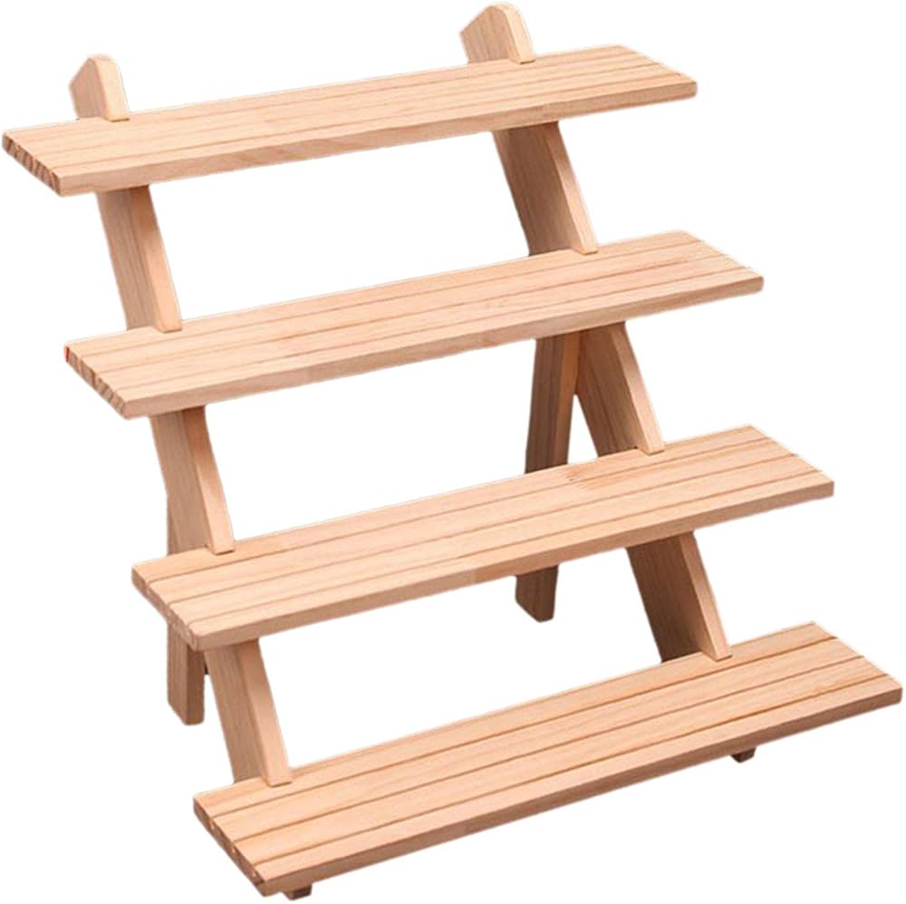 Amazon｜PEWETE 4段 木製ディスプレイステージ 小売りディスプレイ
