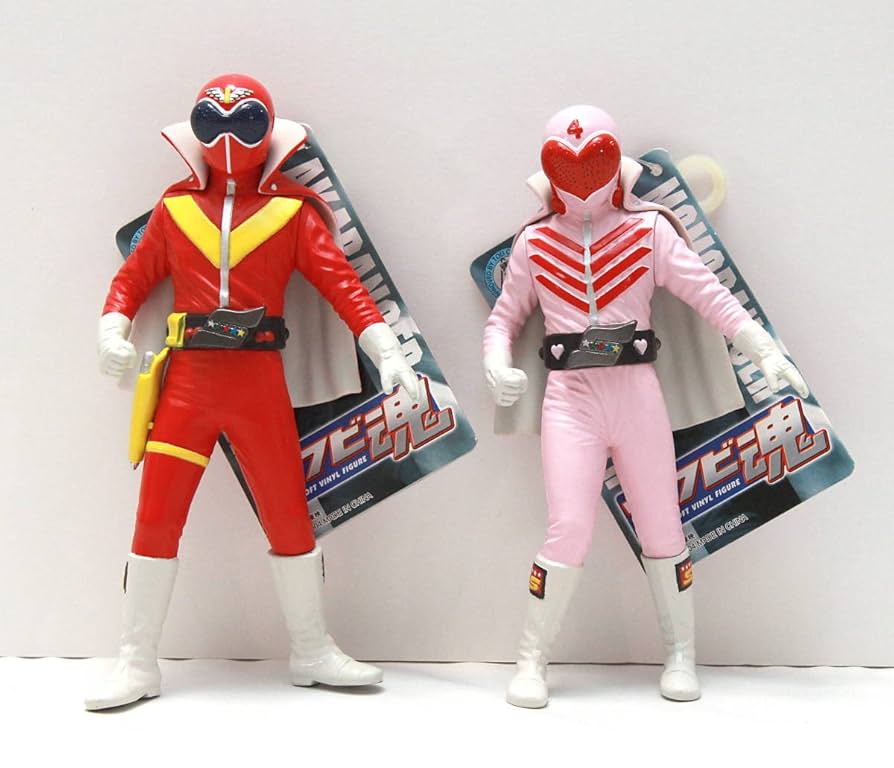 アカレンジャー面取れソフビ面武器マントなしレア約22センチ