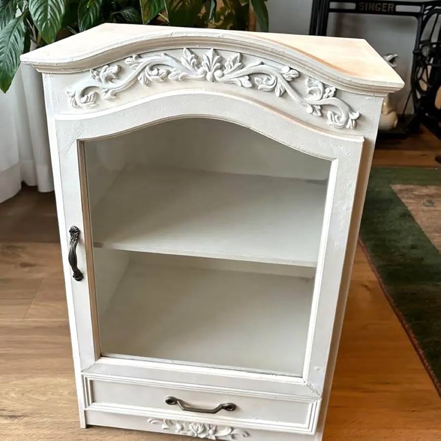 ロココ調 ガラスキャビネット（ホワイト）】 Amazon.co.jp: Salut