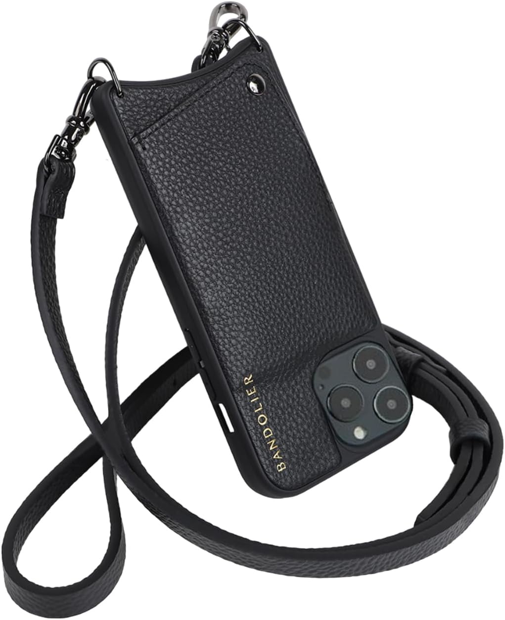 Darich ストーンロゴキルティングiPhoneケース 15 13-14 黒 Darich