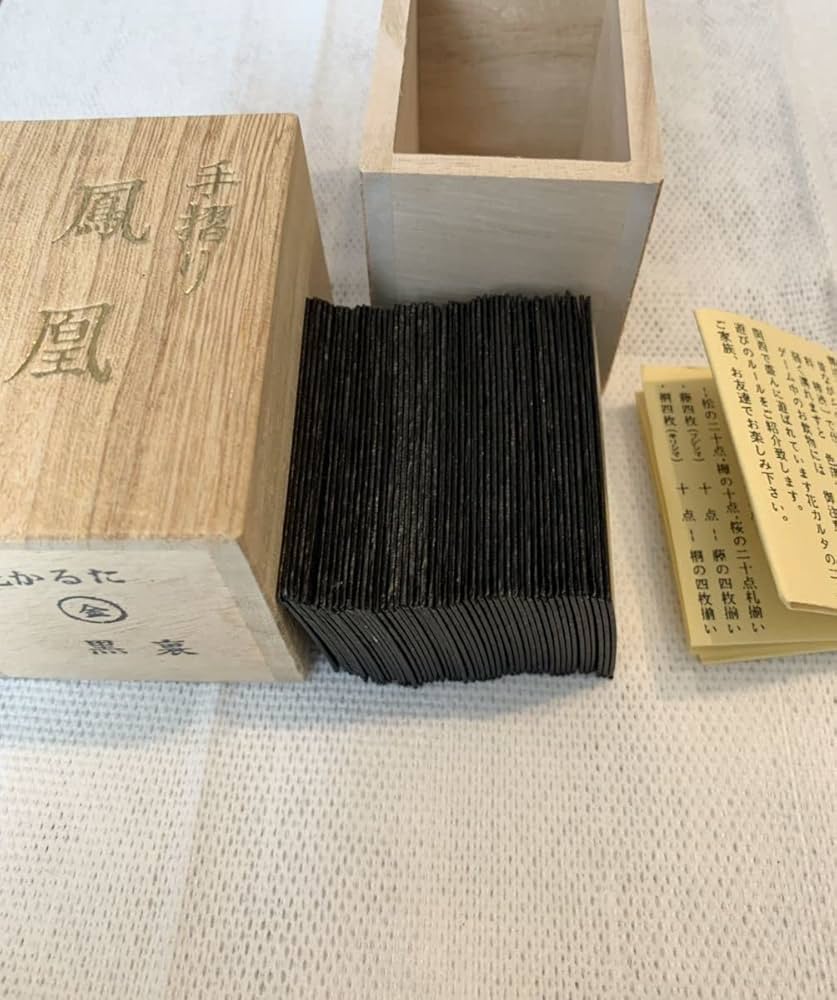 Amazon | 松井天狗堂 鳳凰 手摺り花かるた 古歌入り 黒裏 花札