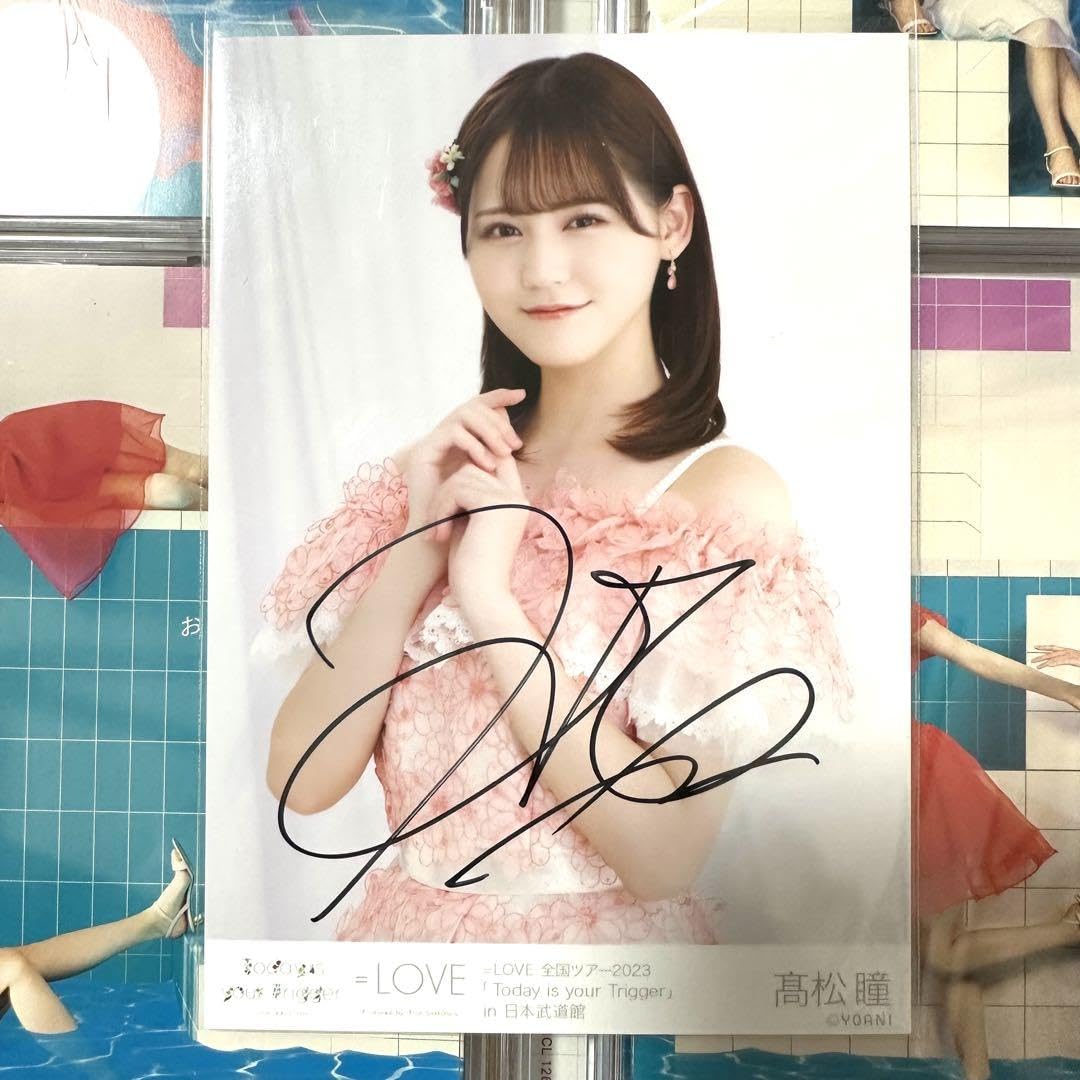 LOVE イコプレ髙松瞳ワイドチェキ直筆サインイラスト入り